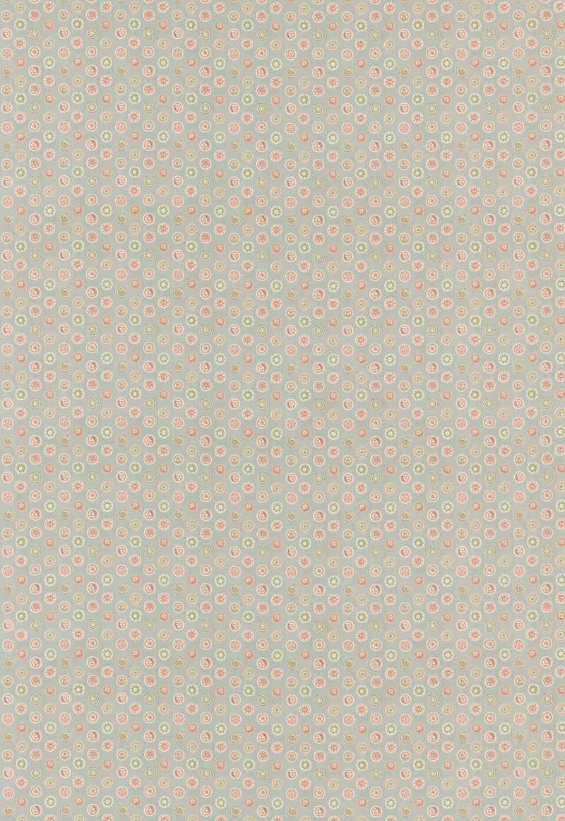 Court Buttons - Aqua By G P & J Baker Fabric