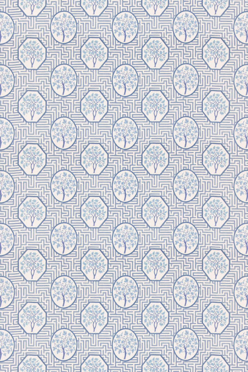 Royal Maze - Royal Blue By G P & J Baker Fabric