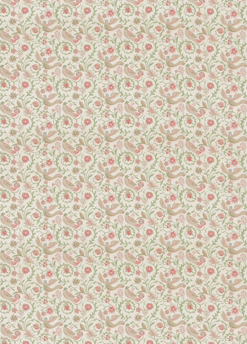 Royal Court - Pink/Green By G P & J Baker Fabric