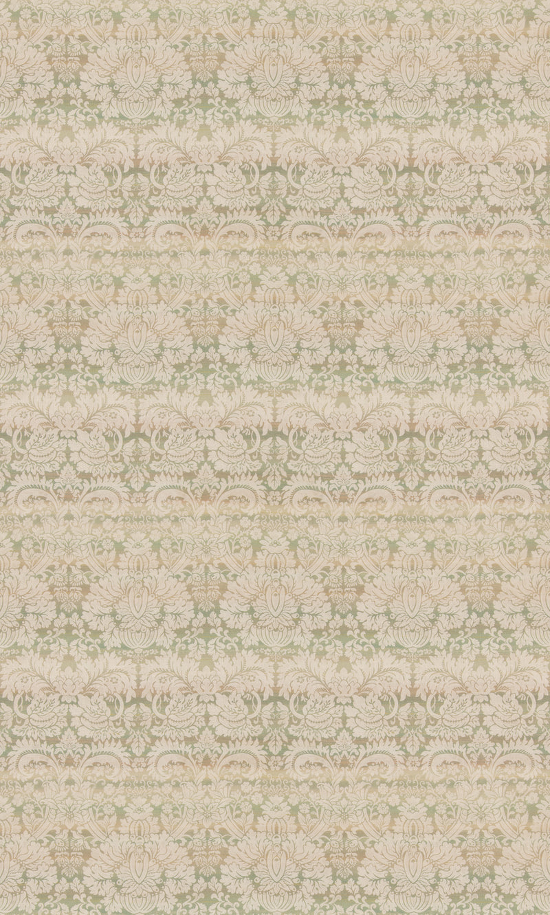 Queen's Damask - Green By G P & J Baker Fabric