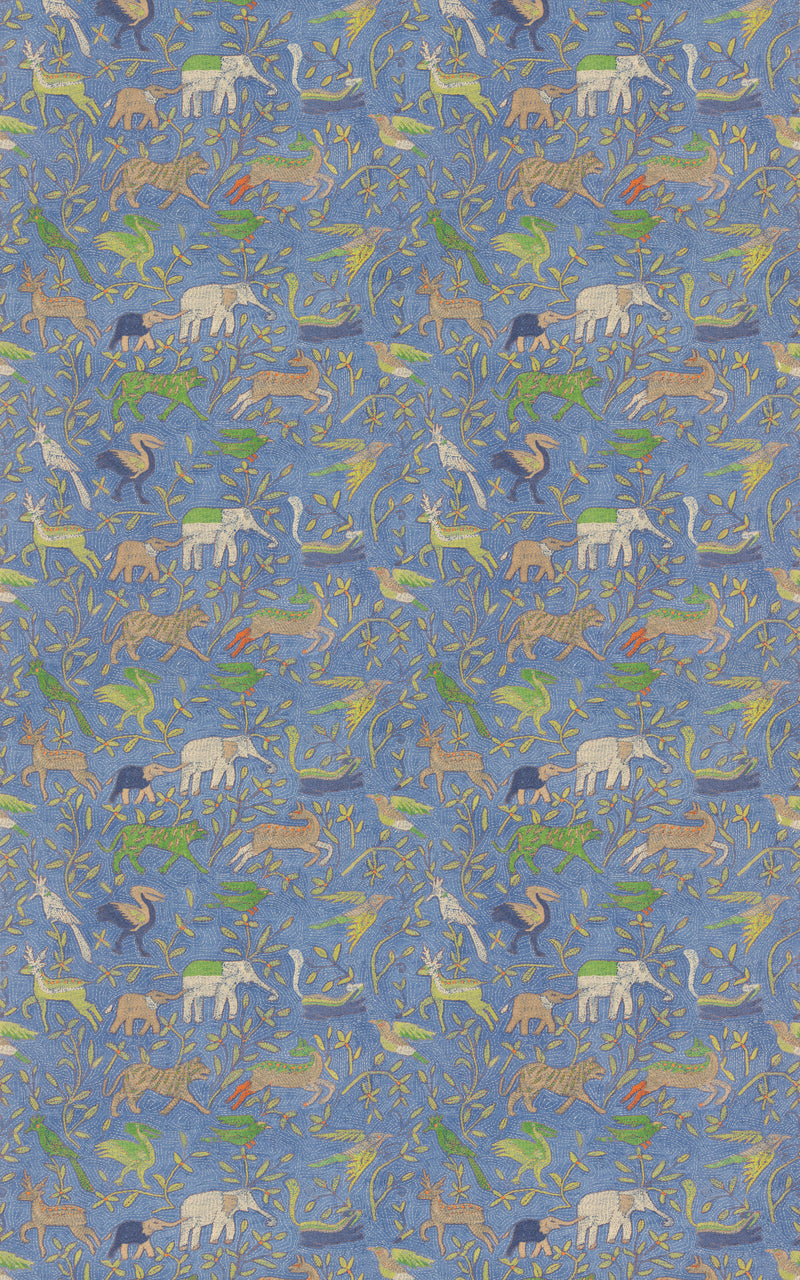 Noah's Ark - Blue By G P & J Baker Fabric