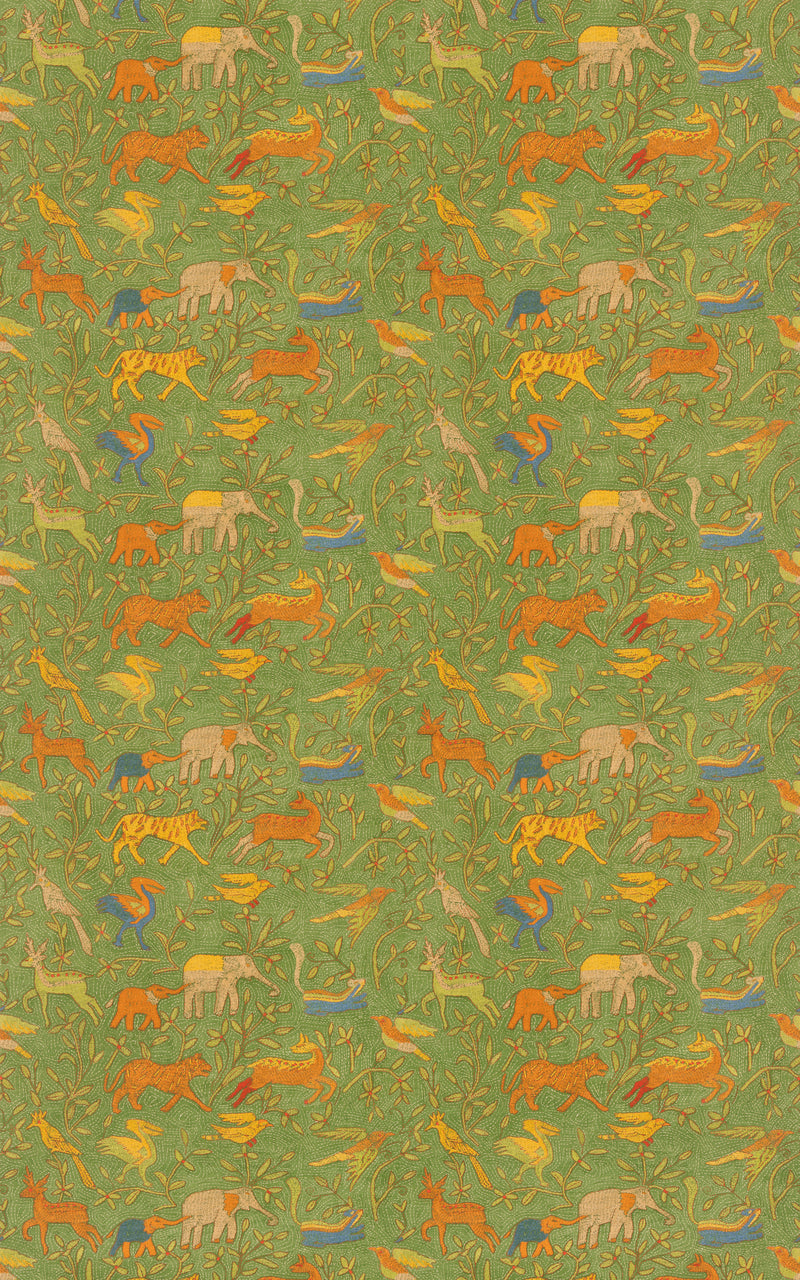 Noah's Ark - Green By G P & J Baker Fabric