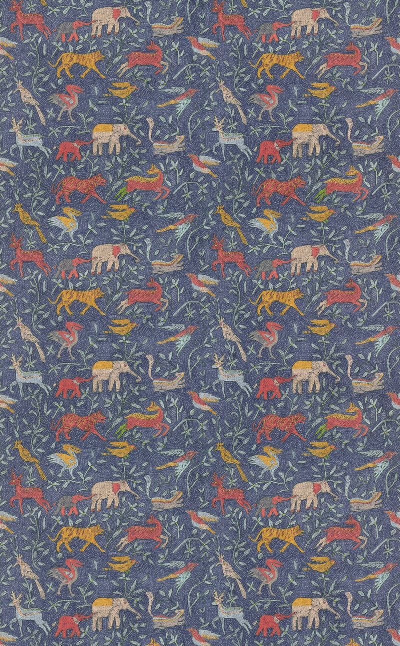 Noah's Ark - Indigo By G P & J Baker Fabric