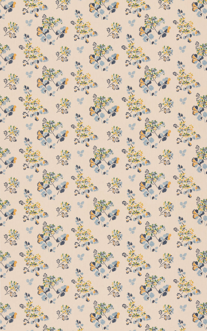 Forest Flower - Blue/Green By G P & J Baker Fabric
