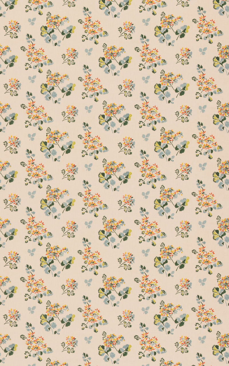 Forest Flower - Teal/Spice By G P & J Baker Fabric