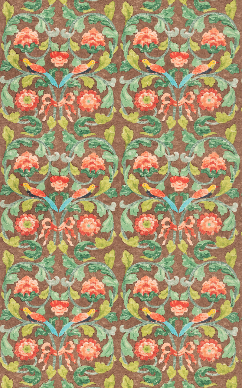 Tudor Rose - Chocolate By G P & J Baker Fabric