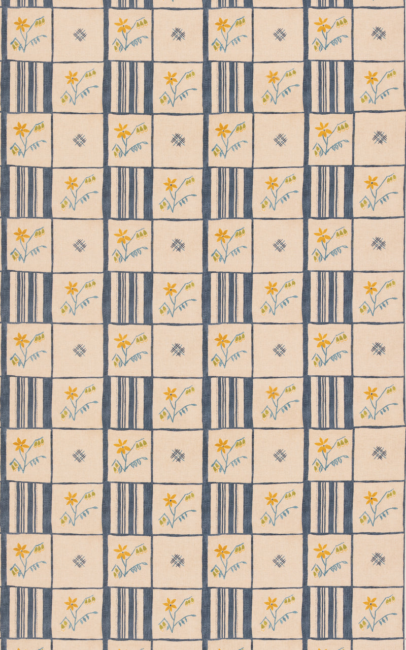 Forget-Me-Not - Indigo By G P & J Baker Fabric