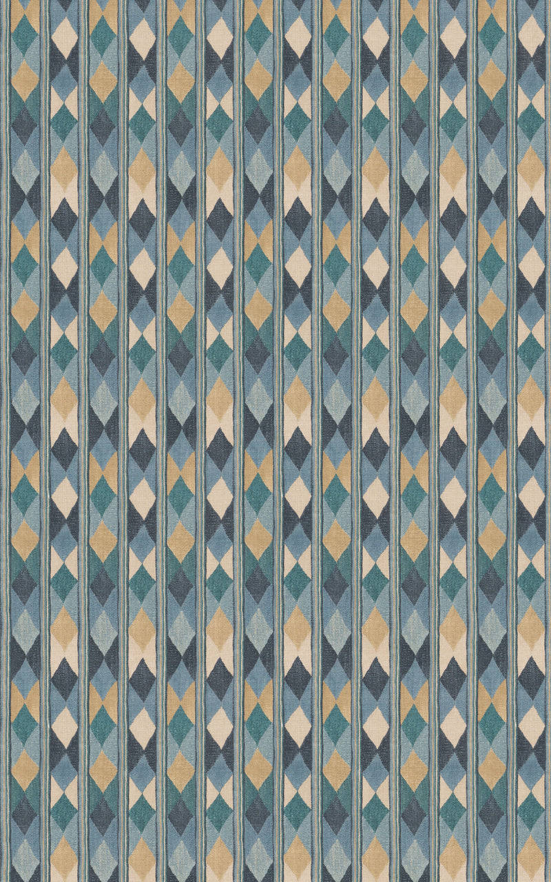Compass - Blue By G P & J Baker Fabric