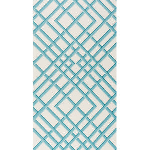 Treillage Sidewall Aqua by Brunschwig & Fils Wallcovering