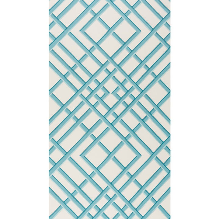 Treillage Sidewall Aqua by Brunschwig & Fils Wallcovering Brunschwig & Fils Wallcovering Treillage Sidewall AquaWallcovering VOLUME 56 PAPER - 100% United States </p><p>Repeat: H: 21, V: 21 21 - Fabric Carolina -