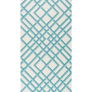 Treillage Sidewall Aqua by Brunschwig & Fils Wallcovering