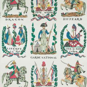 Battle Of Valmy 1792 Multi On White Vinyl by Brunschwig & Fils Wallcovering