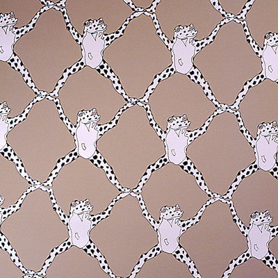 Frog Treillage On Vinyl Mushroom by Brunschwig & Fils Wallcovering Brunschwig & Fils Wallcovering Frog Treillage On Vinyl MushroomWallcovering VINYL - 100% United States </p><p>Repeat: H: 24, V: 12 27 - Fabric Carolina -
