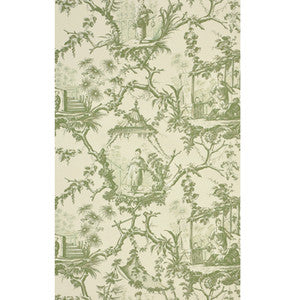 Plaisirs D Indochine Green by Brunschwig & Fils Wallcovering