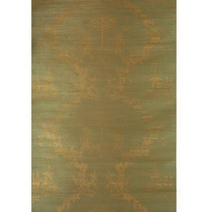 Chiri On Sisal & Cotton Gold On Spring Green by Brunschwig & Fils Wallcovering