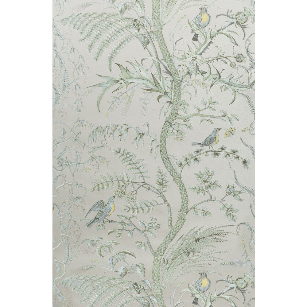 Bird And Thistle Silver by Brunschwig & Fils Wallcovering Brunschwig & Fils Wallcovering Bird And Thistle SilverWallcovering VOLUME 56 PAPER - 100% United States </p><p>Repeat: H: 27, V: 36 27 - Fabric Carolina -