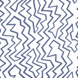 Staccato On Vinyl Blueberry On White by Brunschwig & Fils Wallcovering