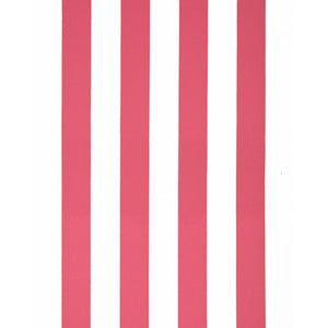 Isla Morada Stripe On Vinyl Pink On White by Brunschwig & Fils Wallcovering
