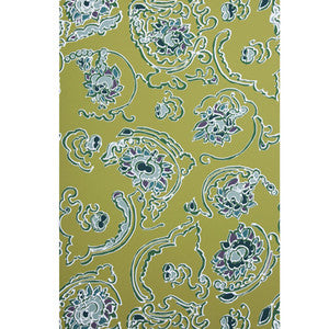 Byzantine Swirl On Paper Chartreuse On White by Brunschwig & Fils Wallcovering