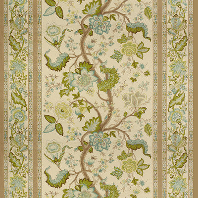 Bellary Cotton Print Aqua/Taupe by Brunschwig & Fils Fabric Brunschwig & Fils Fabric Bellary Cotton Print Aqua/TaupeFabric LES ALIZES COTTON - 100% France </p><p>Repeat: H: 69, V: 40 69 - Fabric Carolina -