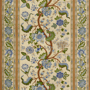 Bellary Cotton Print Blue/Cappuccino by Brunschwig & Fils Fabric