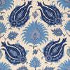 Kashmiri Linen Print Sapphire Blue by Brunschwig & Fils Fabric