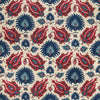 Kashmiri Linen Print Navy/Berry by Brunschwig & Fils Fabric