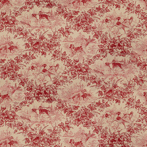 On Point Cotton Print Red by Brunschwig & Fils Fabric