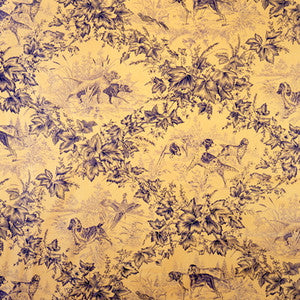 On Point Cotton Print Blue by Brunschwig & Fils Fabric