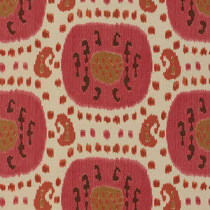 Samarkand Cotton And Linen Print Dusty Rose/Rust by Brunschwig & Fils Fabric