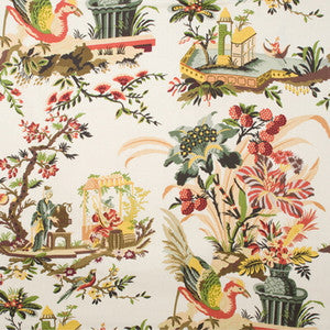 Le Lac Linen Print Cream by Brunschwig & Fils Fabric