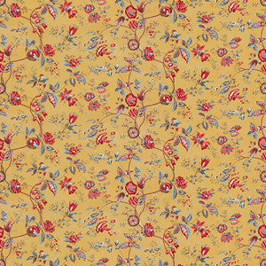 Bougainville Cotton Print Safran by Brunschwig & Fils Fabric