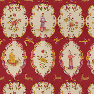 Geisha Lacquer Red/Purple by Brunschwig & Fils Fabric