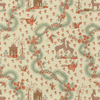 Pondichery Turquoise by Brunschwig & Fils Fabric Brunschwig & Fils Fabric Pondichery TurquoiseFabric COTTON - 100% France </p><p>Repeat: H: 16.5, V: 16 48.5 - Fabric Carolina -
