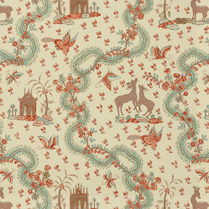 Pondichery Turquoise by Brunschwig & Fils Fabric