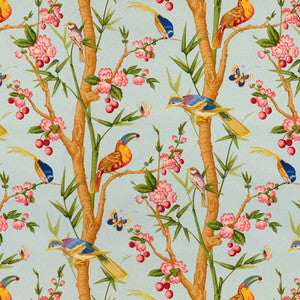 Toucans Bleu by Brunschwig & Fils Fabric