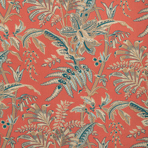 Seychelles Cotton Print Coral by Brunschwig & Fils Fabric