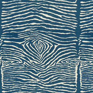 Le Zebre Indigo by Brunschwig & Fils Fabric