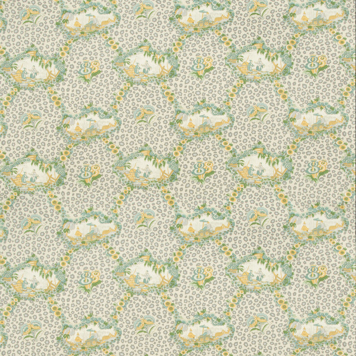 Chinese Leopard Toile Mist by Brunschwig & Fils Fabric Brunschwig & Fils Fabric Chinese Leopard Toile MistFabric CEVENNES COTTON - 100% United States </p><p>Repeat: H: 17, V: 15.25 54 - Fabric Carolina -