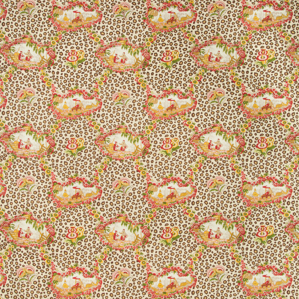 Chinese Leopard Toile Rose/Leaf by Brunschwig & Fils Fabric Brunschwig & Fils Fabric Chinese Leopard Toile Rose/LeafFabric CEVENNES COTTON - 100% United States </p><p>Repeat: H: 17, V: 15.25 54 - Fabric Carolina -