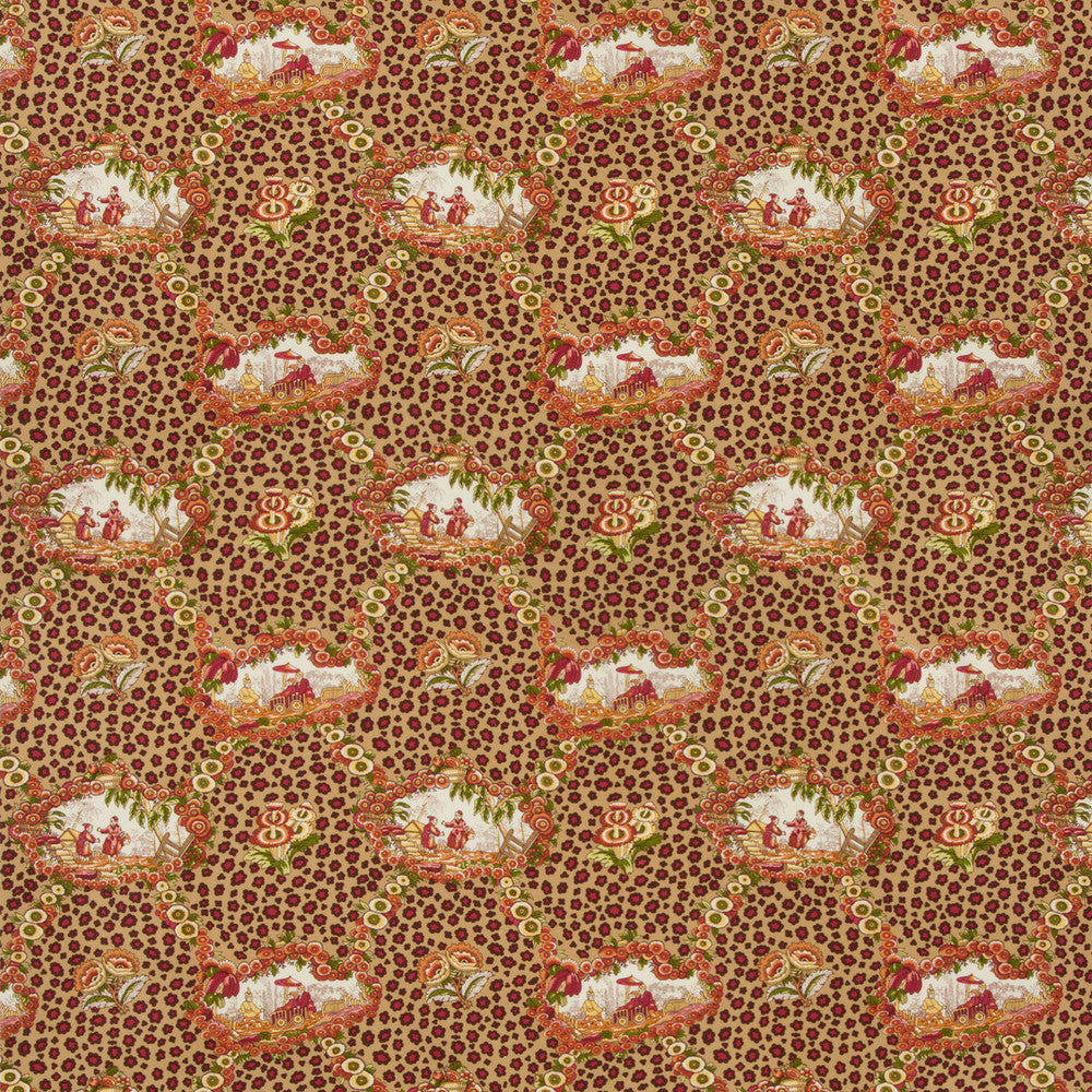 Chinese Leopard Toile Autumn by Brunschwig & Fils Fabric Brunschwig & Fils Fabric Chinese Leopard Toile AutumnFabric CEVENNES COTTON - 100% United States </p><p>Repeat: H: 17, V: 15.25 54 - Fabric Carolina -