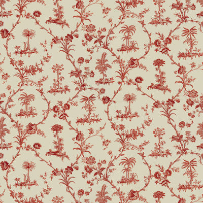 West Indies Toile Cotton Print Red On White by Brunschwig & Fils Fabric Brunschwig & Fils Fabric West Indies Toile Cotton Print Red On WhiteFabric COTTON - 100% United States </p><p>Repeat: H: 55.5, V: 34.5 55.5 - Fabric Carolina -