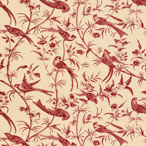 Bengali Cotton Print Red by Brunschwig & Fils Fabric