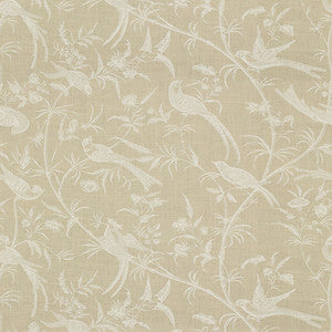 Bengali Linen Print White On Natural by Brunschwig & Fils Fabric