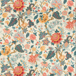 Nizam Cotton Print Red/Blue by Brunschwig & Fils Fabric
