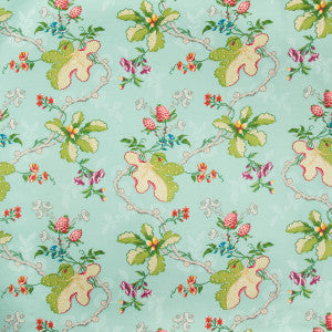 Fabriano Cotton And Linen Print Aqua by Brunschwig & Fils Fabric
