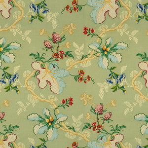 Fabriano Cotton And Linen Print Jade by Brunschwig & Fils Fabric