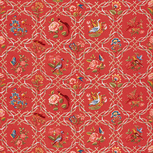 Serenata Cotton And Linen Print C Ardinal by Brunschwig & Fils Fabric