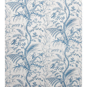Bird And Thistle Cotton Print Blue by Brunschwig & Fils Fabric