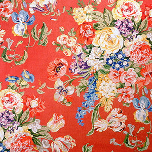 Hastings Bouquet Red by Brunschwig & Fils Fabric